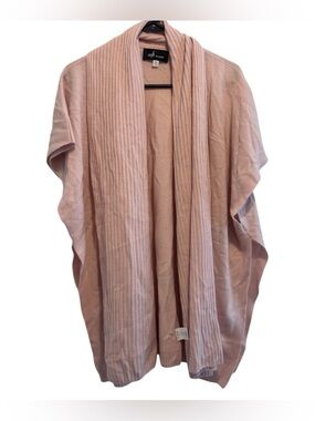 Soft by NAADAM Blush Pink Ribbed Open-Front Women's Cardigan XS/S